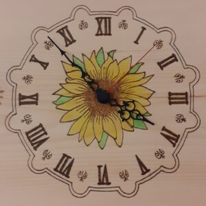 Uhr mit Motiv Sonnenblume